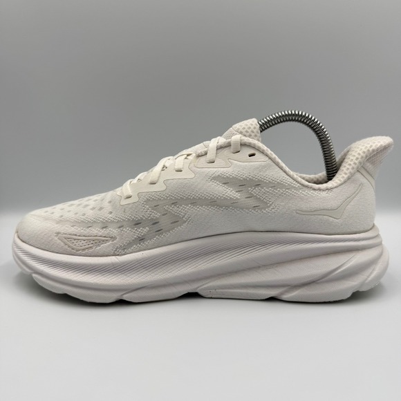 Hoka One One Clifton 9 Men\'s Size 8D White Running Shoes Sneakers 1127895 WWH main image 5